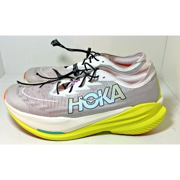 Hoka Shoes Mens 13 Mach X 2 White Road Running Racing Carbon Sneakers 1155119